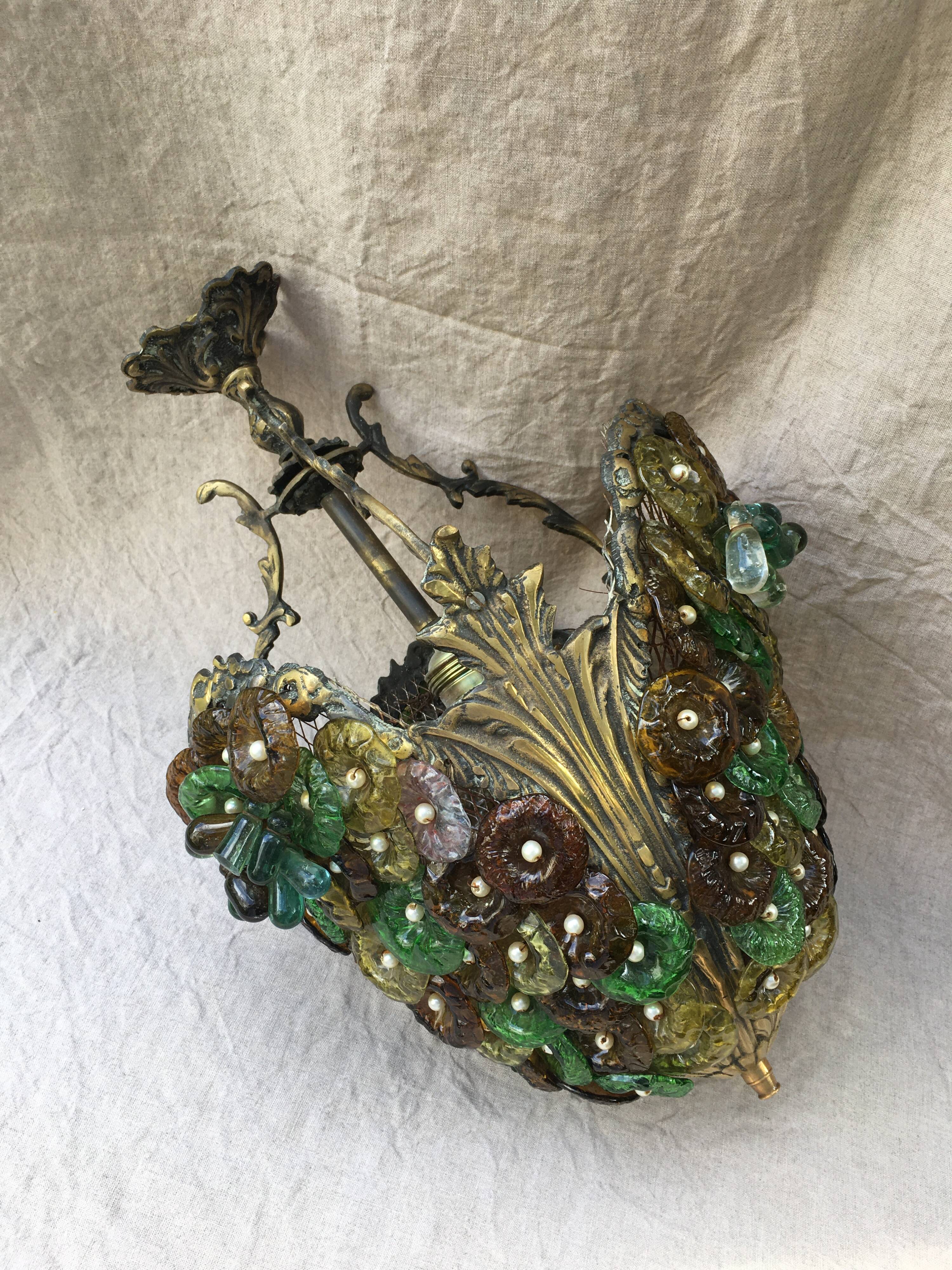 Lustre grappes de raisin Murano