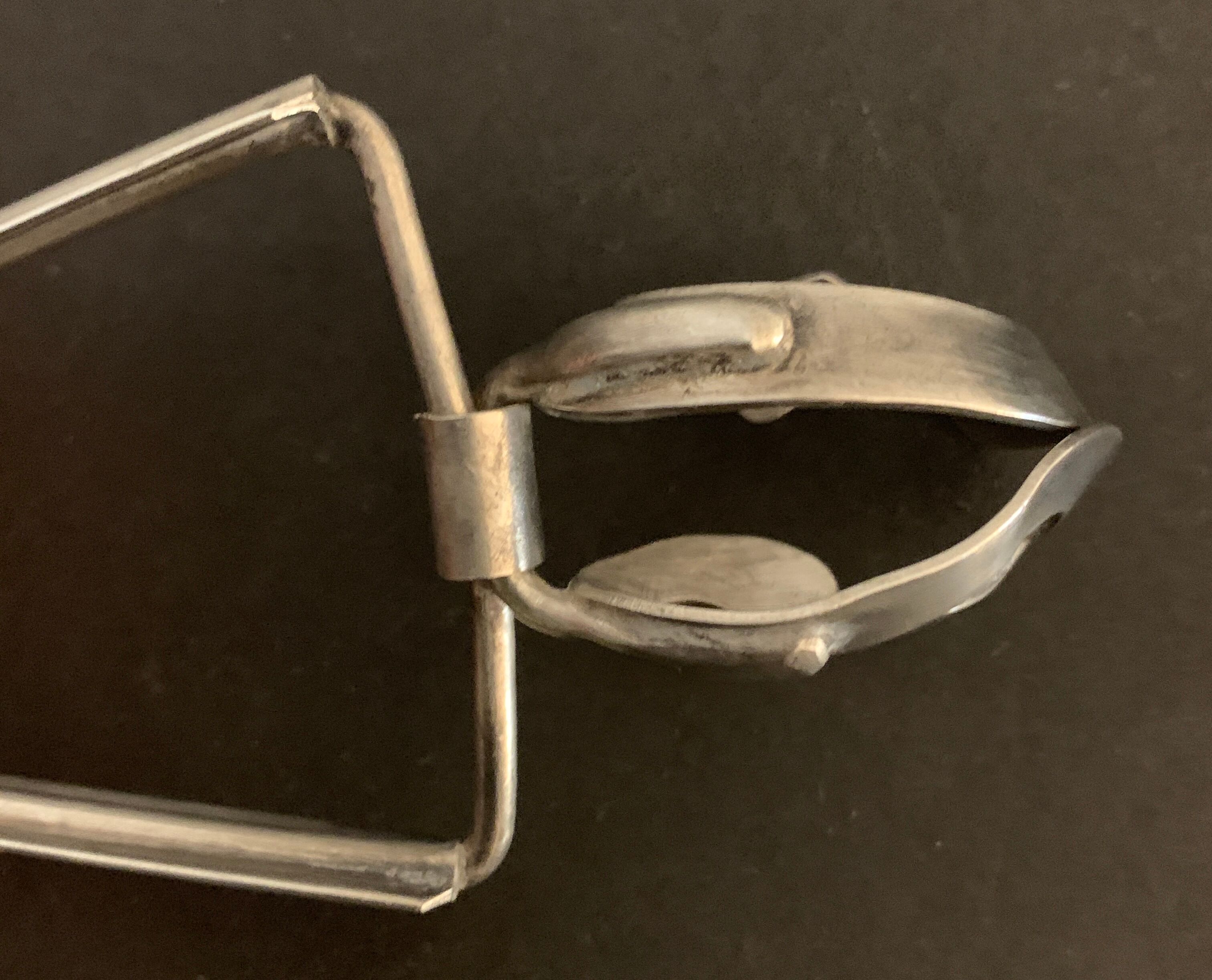 6 silver metal snail clips in their original box