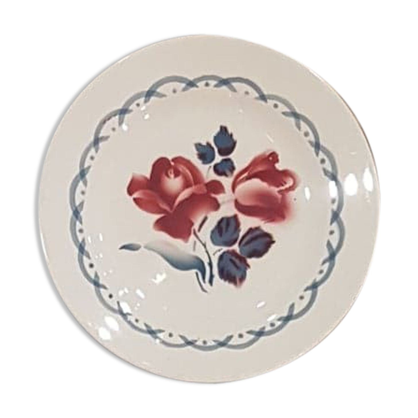 Lot 6 plates Digoin Sarreguemines model Cannes