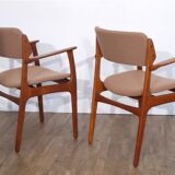 Pair of Danish teak armchairs by Erick Buch 1960