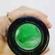 Old Large Pressed Molded Green Crushed Distorted Glass Bottle