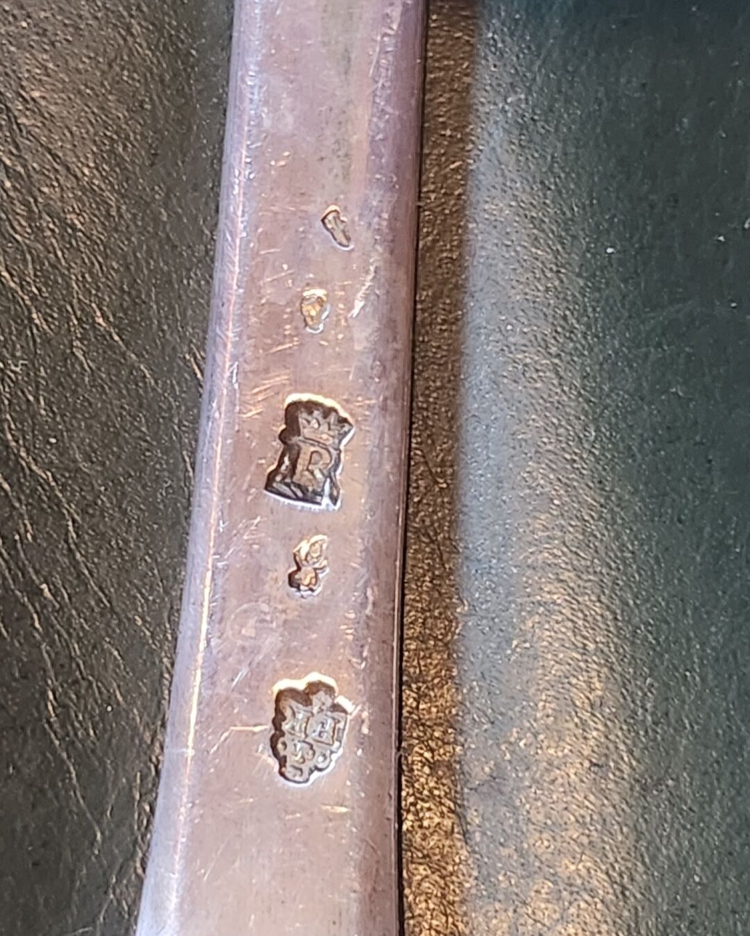 Large serving spoon in very old sterling silver
