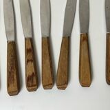 12 wooden handle knives