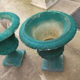Pair of Medici Vases in old reconstituted stone 1950s