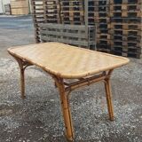 1970s rattan dining table