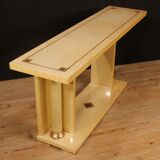 Italian console in exotic wood from 20th century