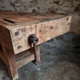 Antique beech table, France early 20th century