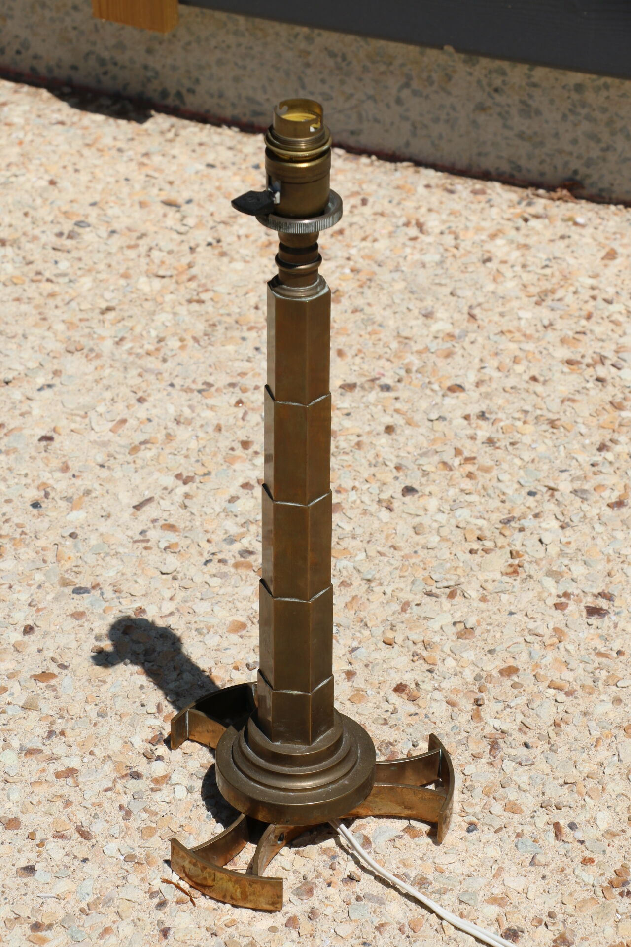 Pied de lampe bronze massif 410mm