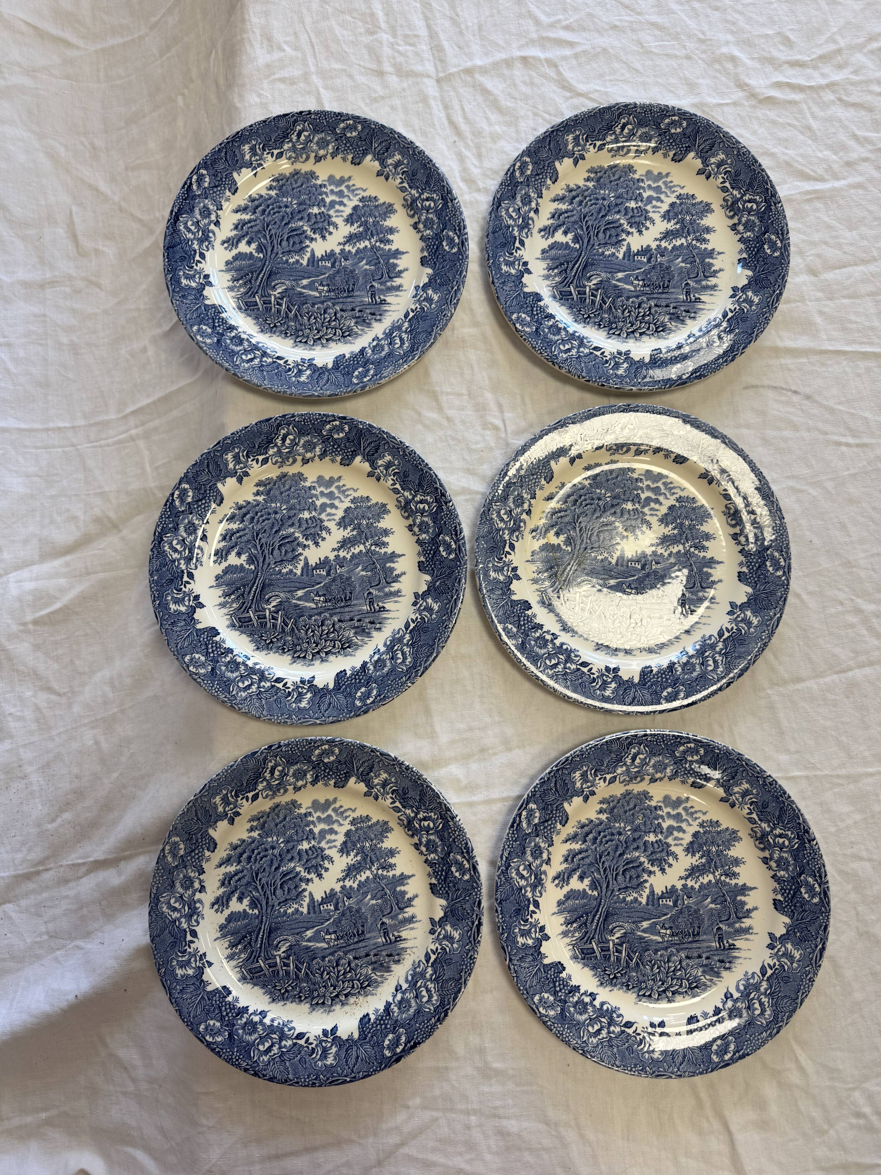 English dinner plates
