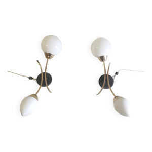 Appliques moderniste - laiton opaline