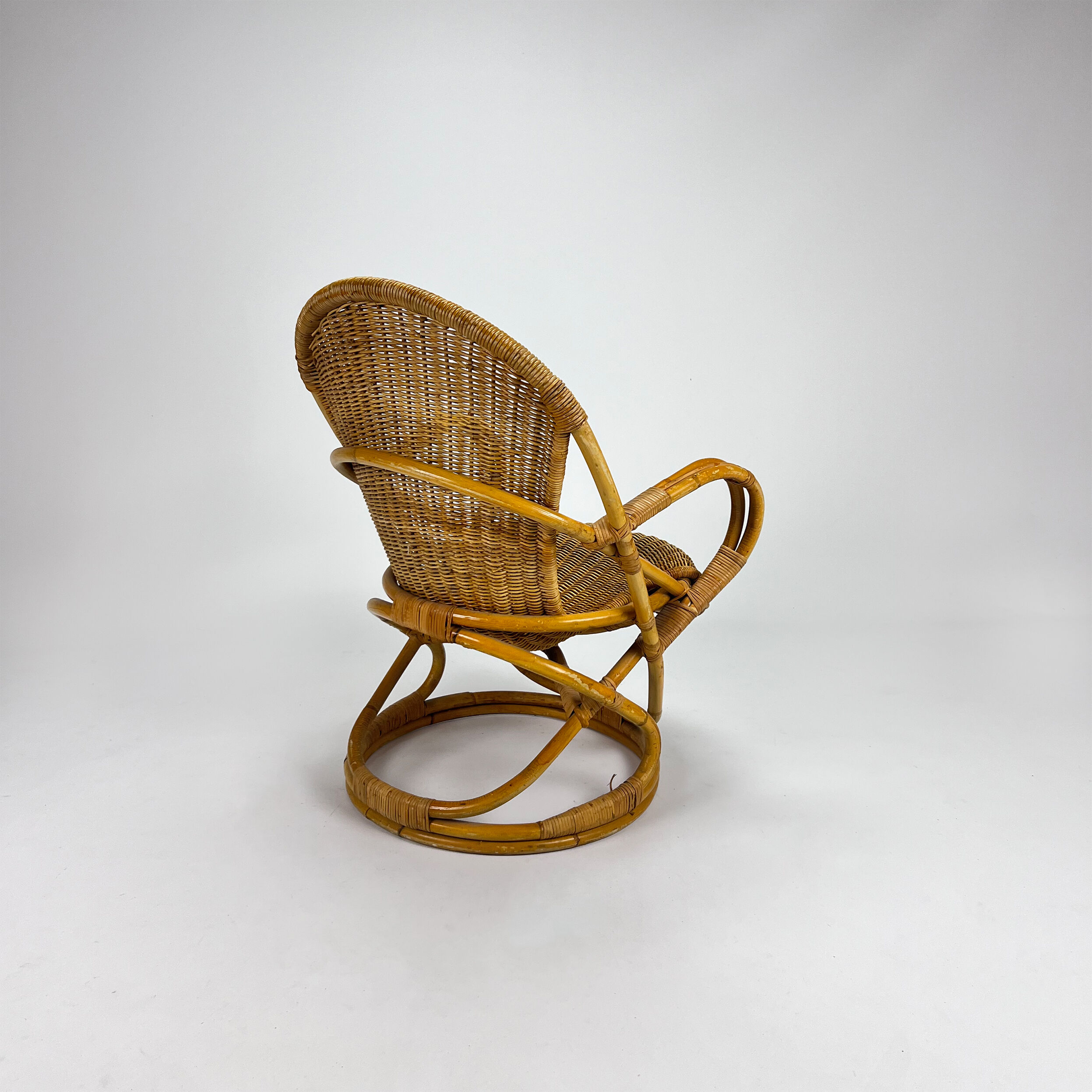 Vintage rattan armchair, 1960s
