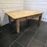Old fir coffee table with a drawer