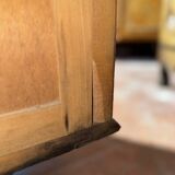 Armoire vintage en rotin et chêne