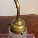 Brass and glass flower wall light