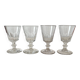4 old crystal wine glasses Cato Saint Louis 19th century