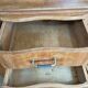 1950s two-body buffet, oak veneer, tapered legs.