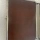 Miroir triptyque barbier chromé chocolat vintage 1940 - 21 x 49 cm