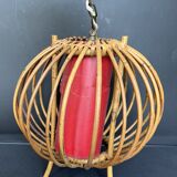 Wicker hanging lamp
