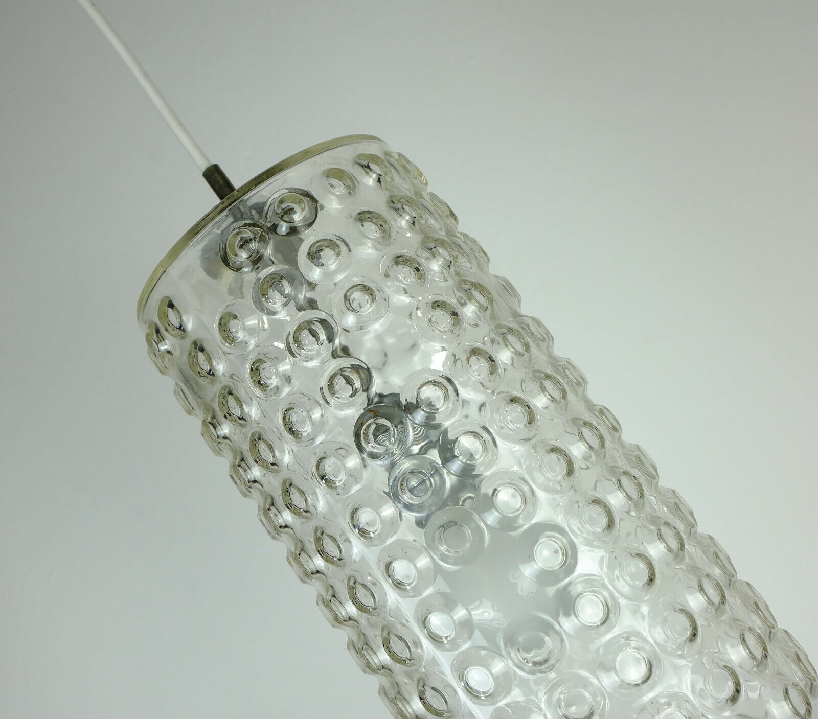 Cylindrical staff lamps pendant light bubble glass etched glass design rolf krueger 1967