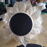 Flower table lamp - Opaline globe