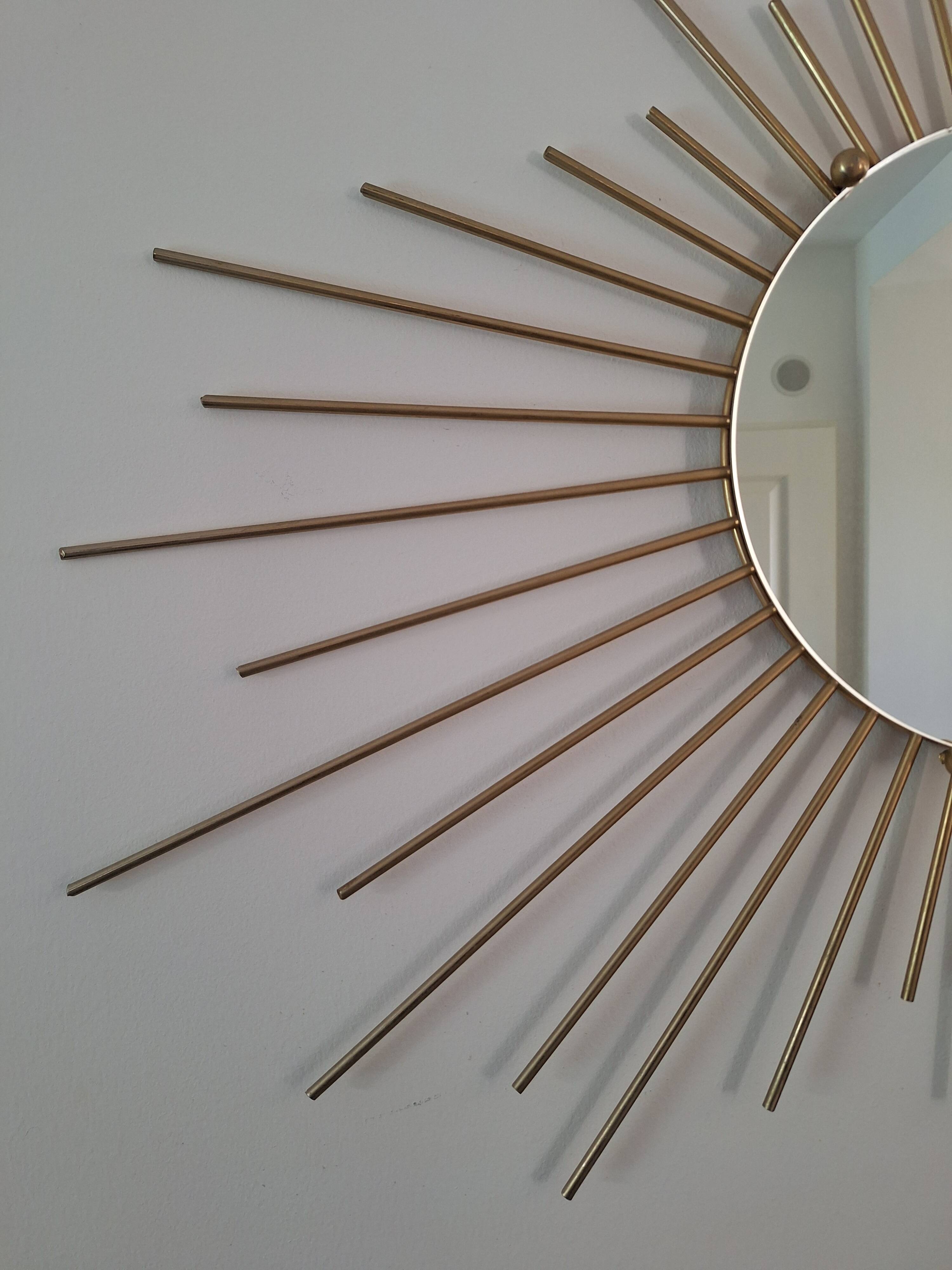 Vintage sunburst mirror