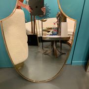 Brass mirror  Italy period 1960 58x77cm
