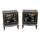Pair of Chinese bedside tables