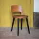Chaise Baumann modèle Mondor, chaise bois vintage, chaise d'appoint