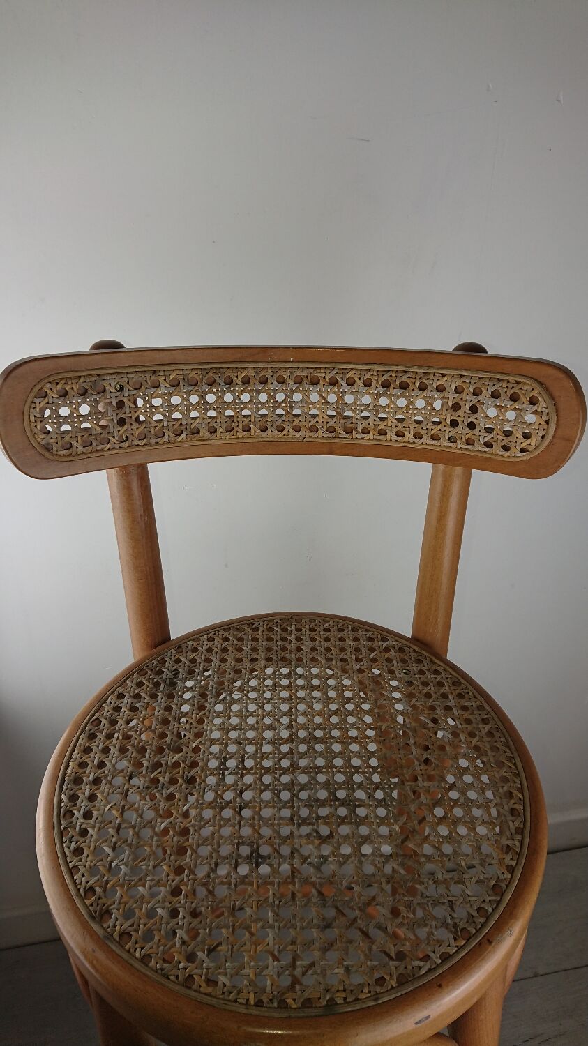 Stunt and curved wood bar stool