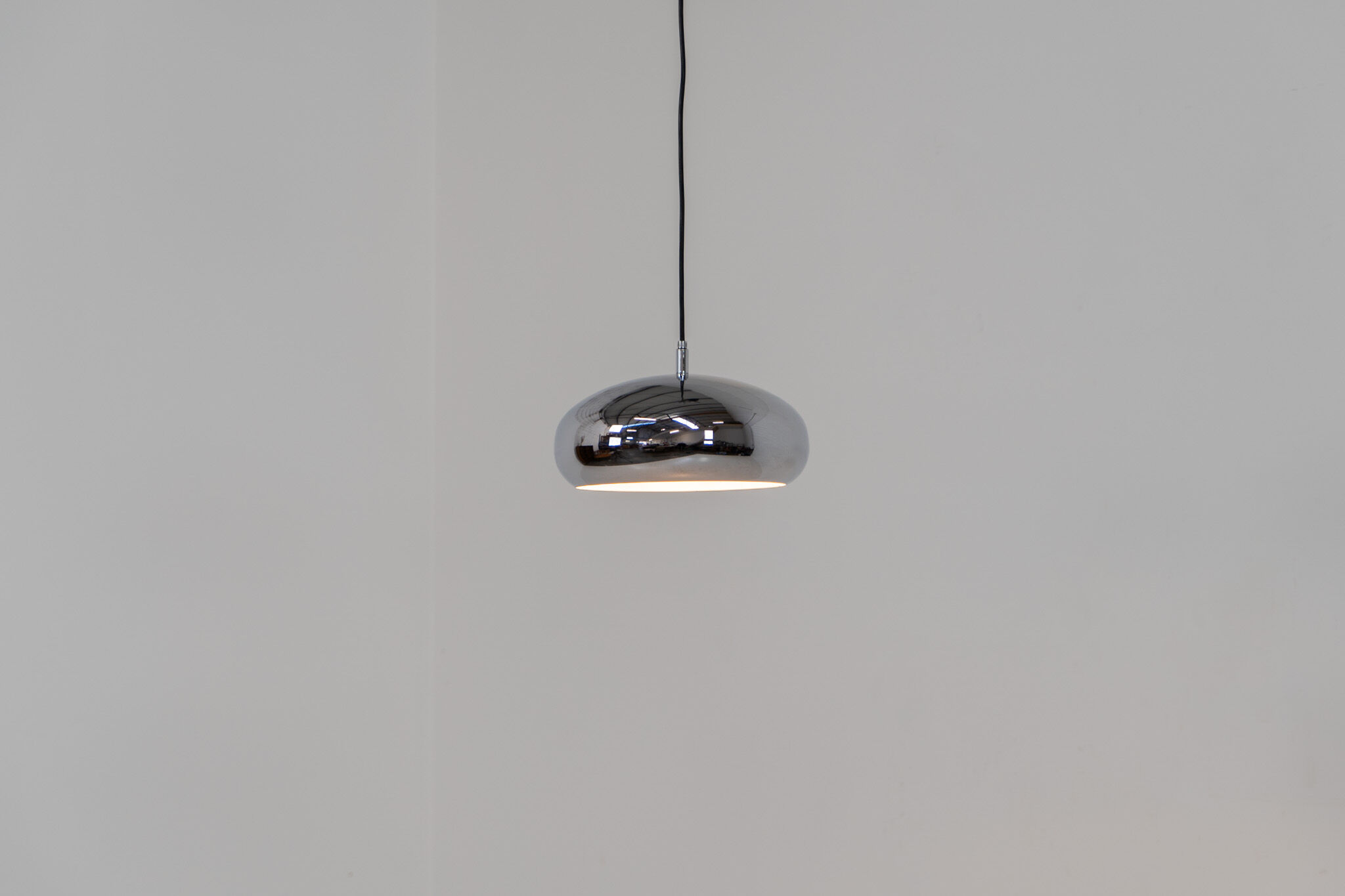 Chrome pendant by Richard Carruthers for Ateljé Lyktan