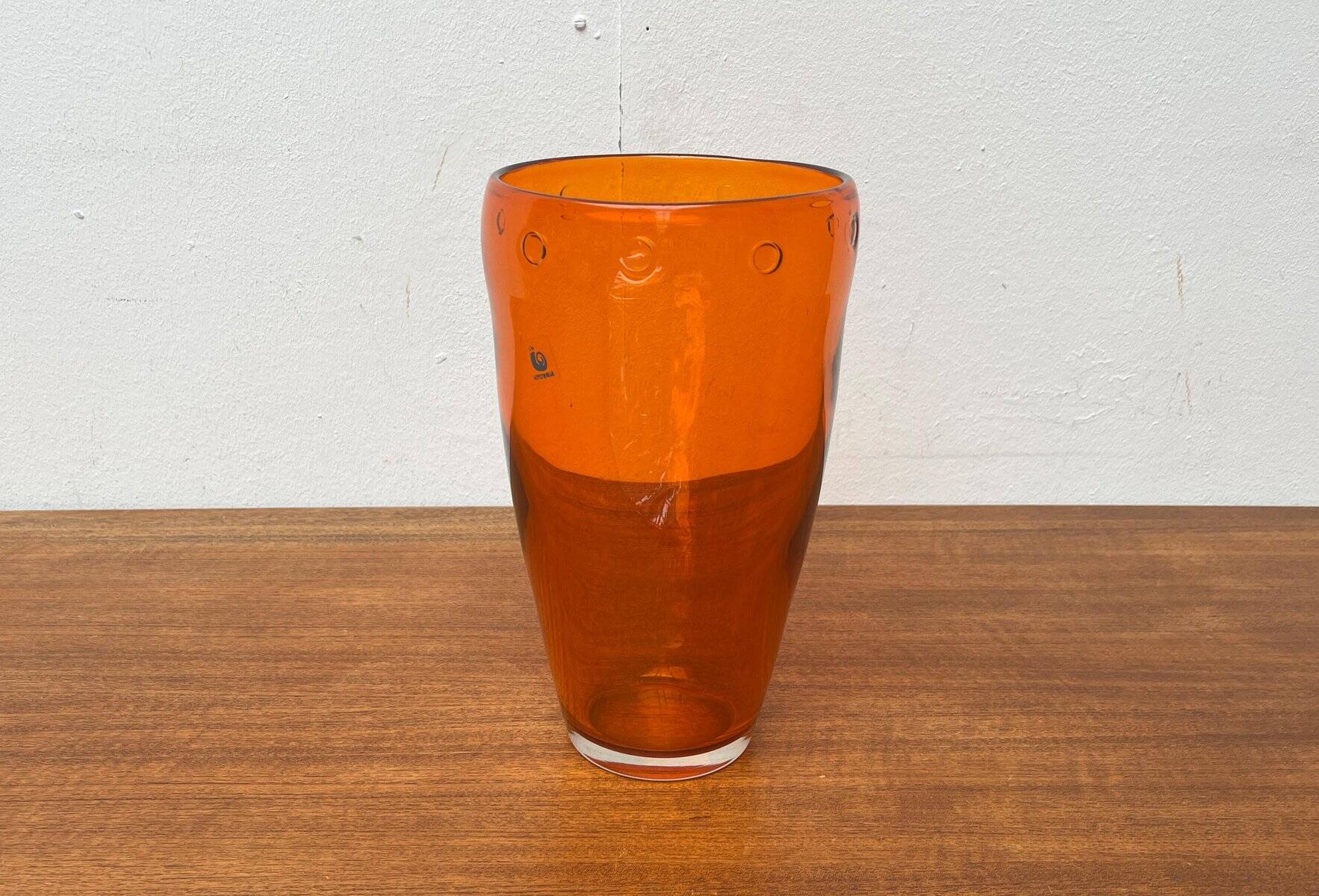 Vintage glass vase by Hysteria, 1980s.