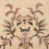 3x7 Cream & Brown Oriental Vintage Rug, 108x207Cm