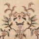 3x7 Cream & Brown Oriental Vintage Rug, 108x207Cm