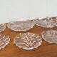 Vintage Swedish glass plates Eden by Lars Hellsten for Orrefors, 1970s, set of 13.