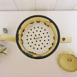 Yellow enamelled coffee maker