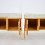 1960s pair of italian bedside tables in high gloss finish