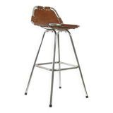 Charlotte Perriand "Les Arcs" vintage saddle leather bar stool – 1960s