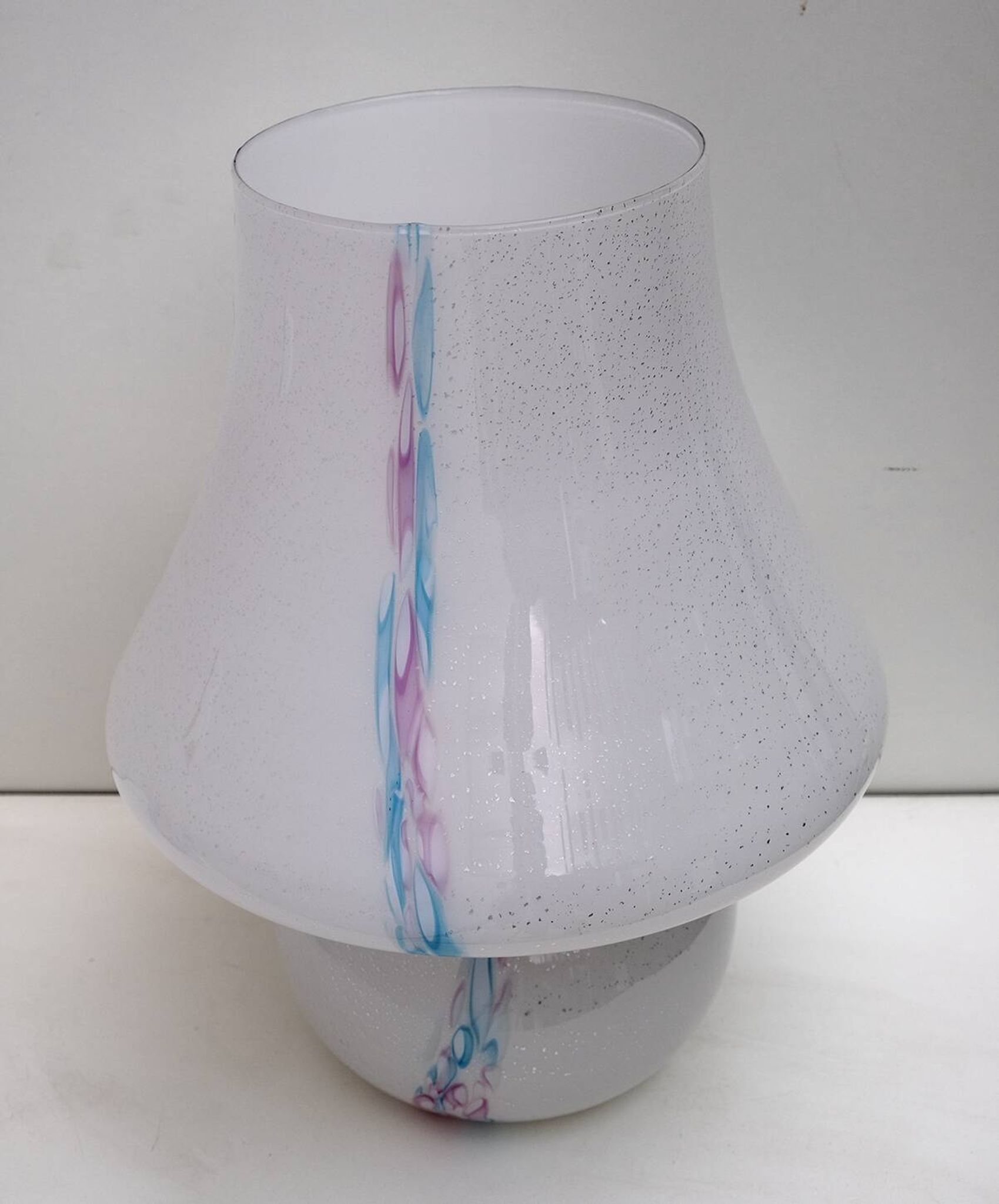 Venini Style Modern Italian Murano Glass Mushroom Table Lamp, 1980s