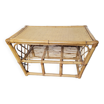 Vintage rattan coffee table