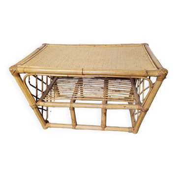 Vintage rattan coffee table