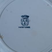 Set of 4 Saint Amand Hamage Marie Louise service plates with b motifs