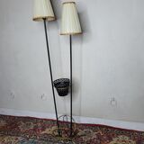 Lampadaire porte revue en fer forgé vintage