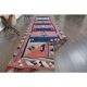 1970s Turkish Oushak Handmade Wool Cotton Pink Runner Rug 90x333