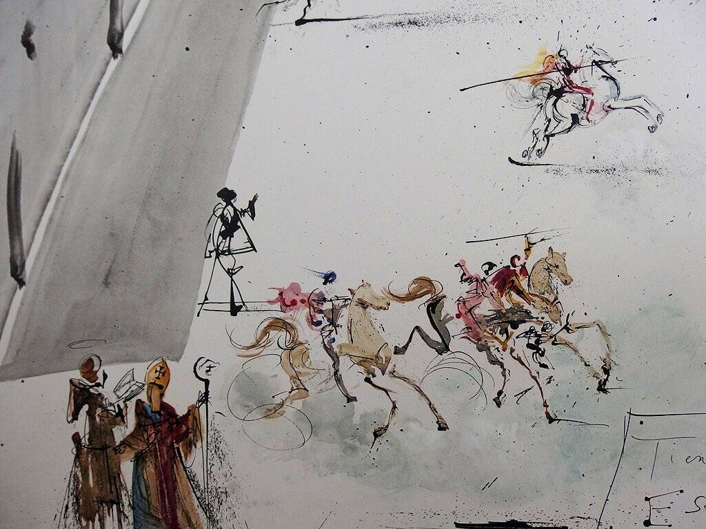 Salvador DALI : Tienta - Place en Espagne, Lithographie signée - 1983
