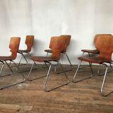 Set of 6 teak 1950 chairs