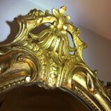 Oval mirror Louis XVI gold leaf