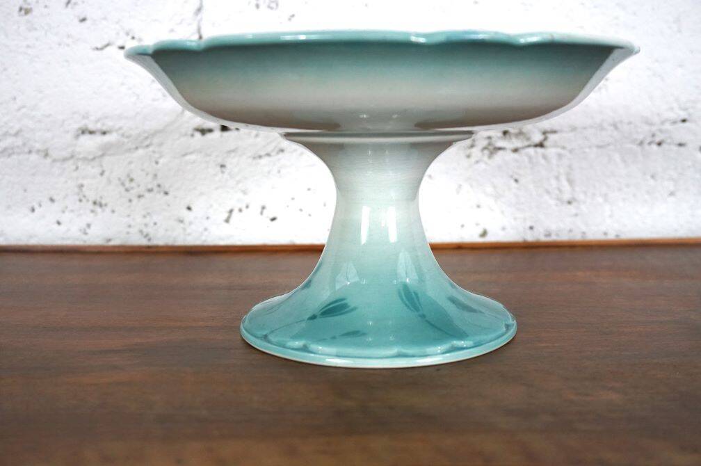 Old Keller and Guérin Luneville fruit bowl with floral decoration