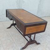 English double-sided mahogany desk