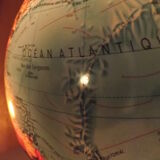 World map globe Scan light-globe Scandinavian Made in Denmark Copenhagen 1972