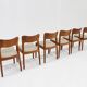 Set of 6 vintage Danish dining chairs by Niels Koefoed, 1960s, teak